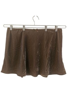 Brown GAP Women's Recycled Velvet Mini Skirt